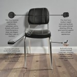 Black leatherette visitor chair with cushioned seat, stitched backrest, and chrome metal legs for office and waiting areas